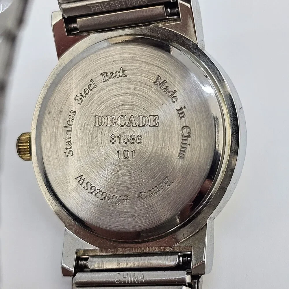 Decade Women's Watch 33MM Gray Dial Gray Gold Expandable Band‎ 6.5